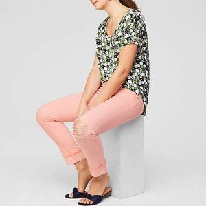 Loft Distressed Boyfriend Jeans